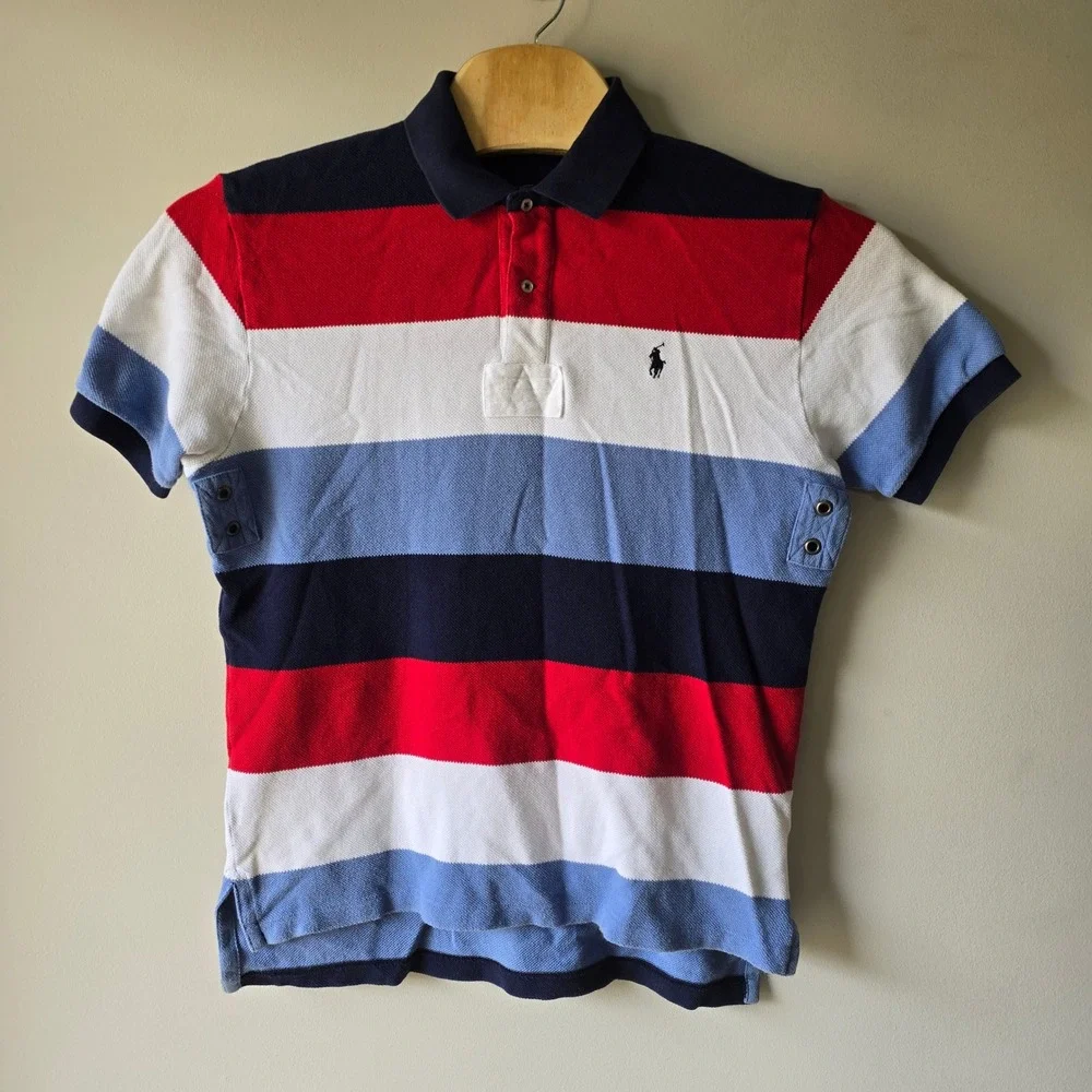 Polo Ralph Lauren Men's Striped Short Sleeve Polo Shirt Size L